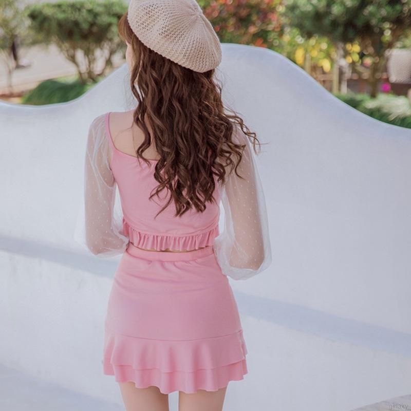 Set Đồ Tắm Hai Mảnh Phối Lưới Phong Cách Hàn Quốc Dành Cho Nữ | BigBuy360 - bigbuy360.vn