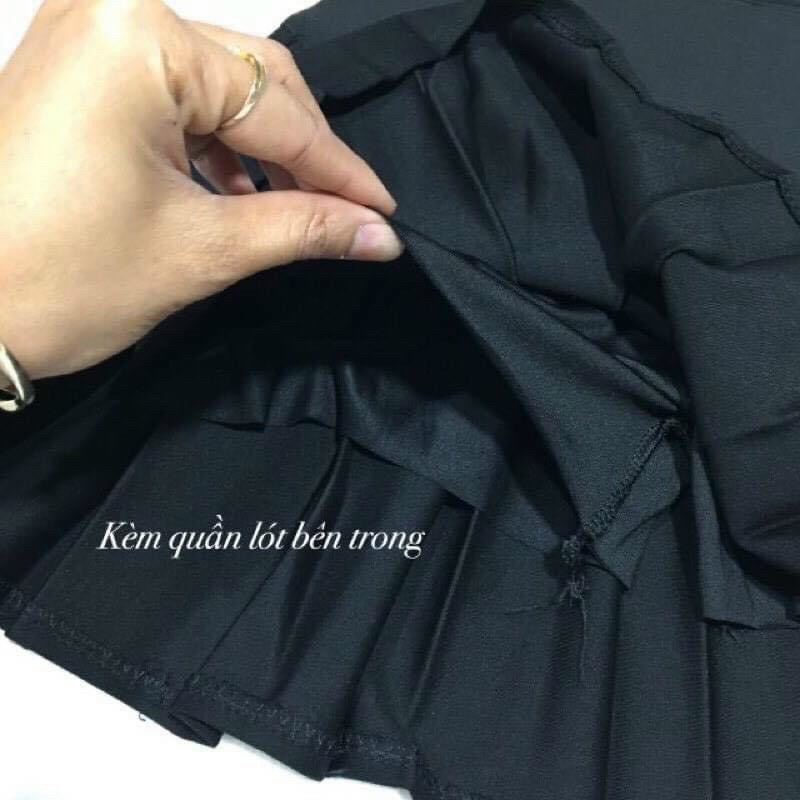 CHÂN VÁY BẦU NGẮN XẾP LY . MẶC CẢ BẦU NHỎ - BẦU TO VÀ SAU SINH