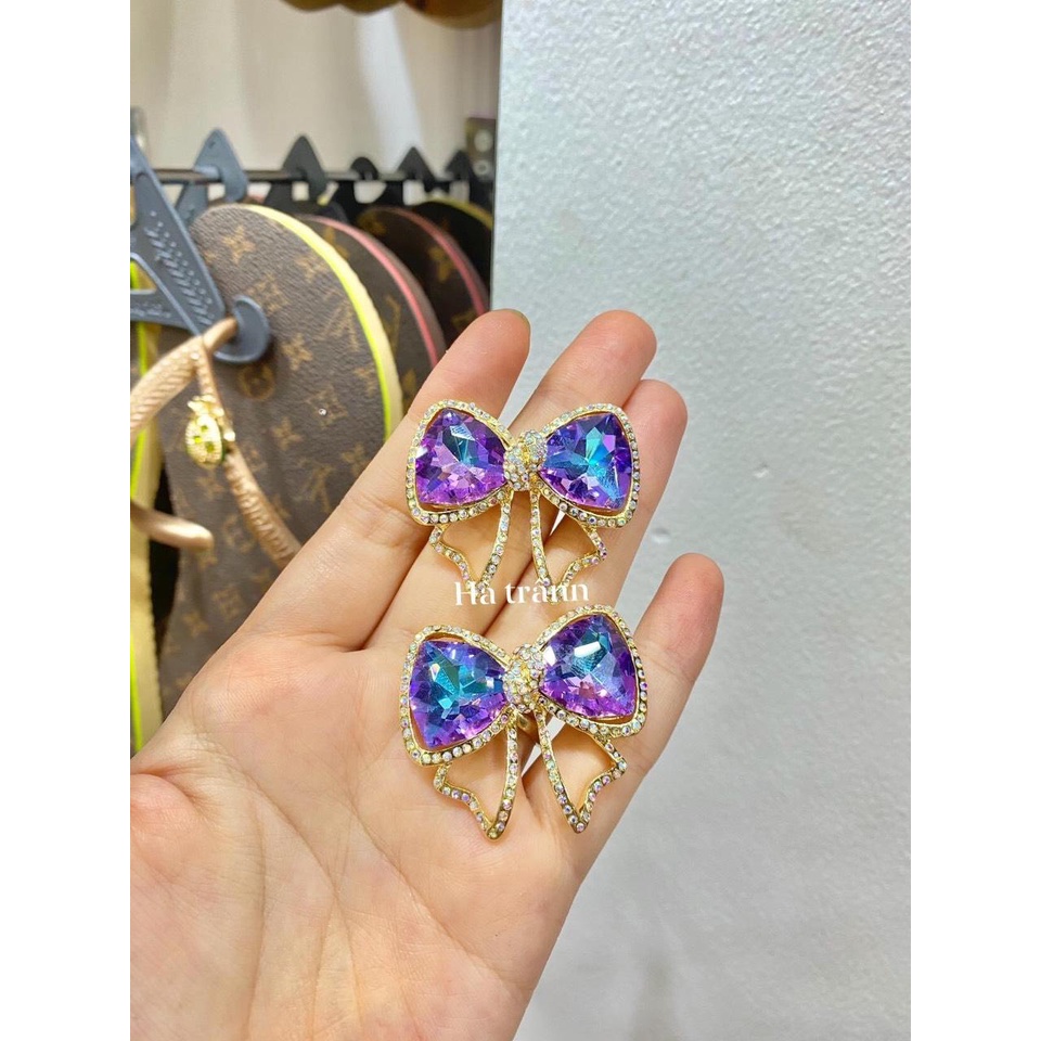Charm gắn dép , Mẫu Nơ viền đá mới nhất