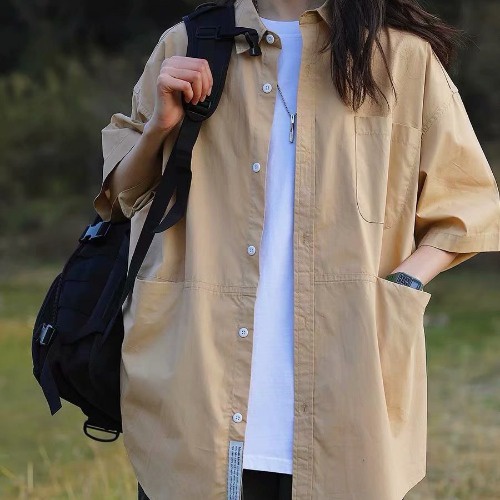 Áo Sơ Mi Tay Ngắn Thời Trang Phong Cách Hàn Quốc Cho Nam