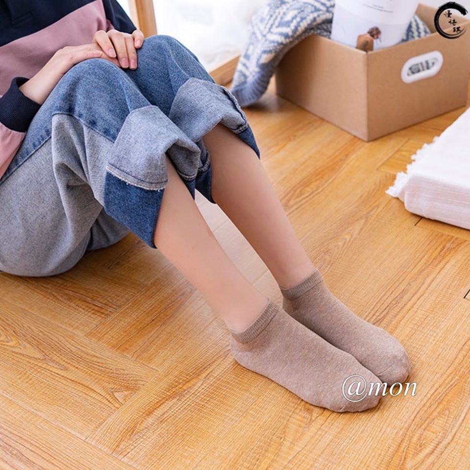 191001 Tất ulzzang cổ thấp - tất len tiêu dày dặn mềm mịn cho nữ phong cách hàn quốc nhiều màu