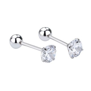 Bông tai  nam nữ nụ 4 chấu sáng lấp lánh kiểu đơn giản đeo sát tai phụ kiện trang sức unisex hot trend hàn quốc idol