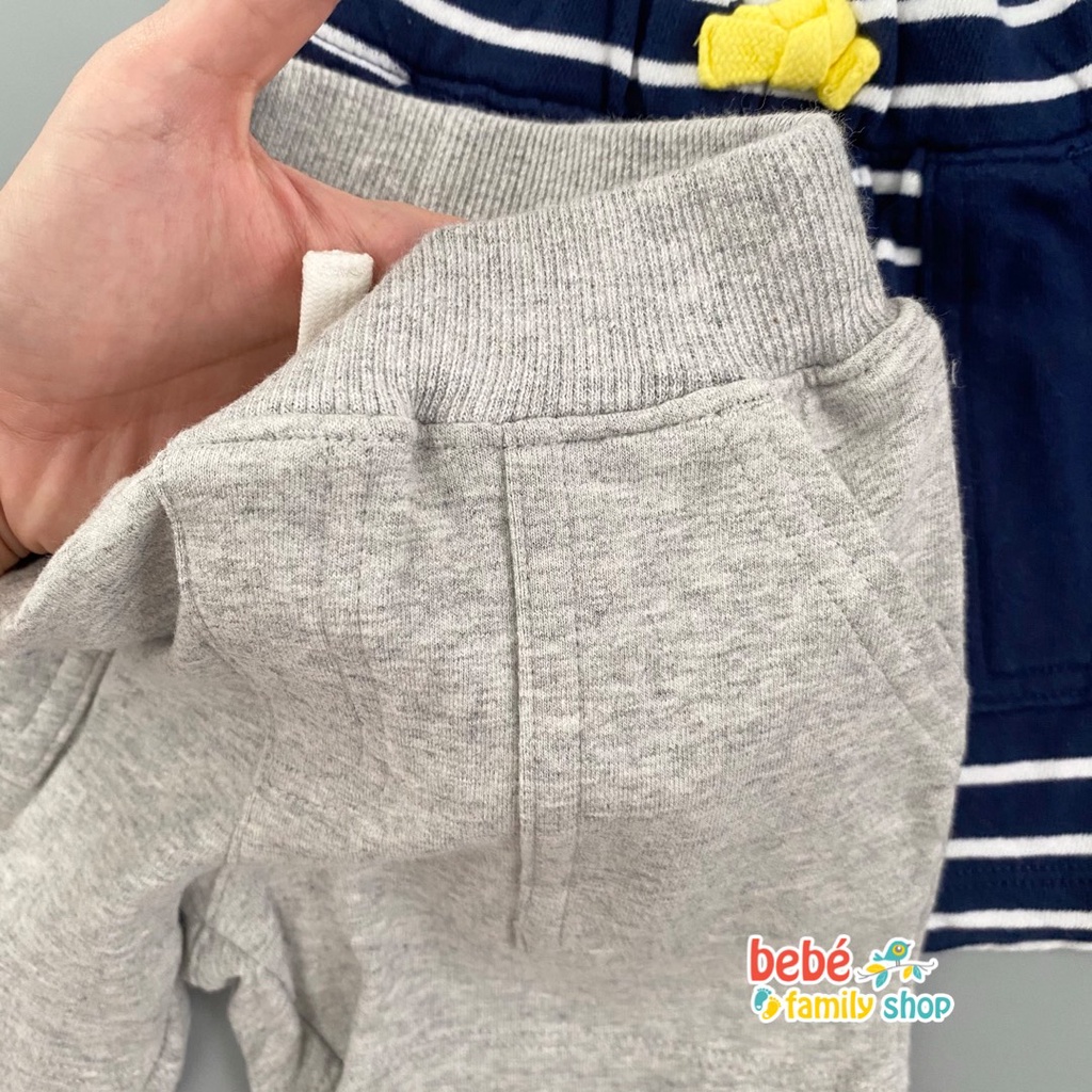 [Size 9-12M] Quần đùi bé trai xuất dư Carters thun cotton da cá QTB