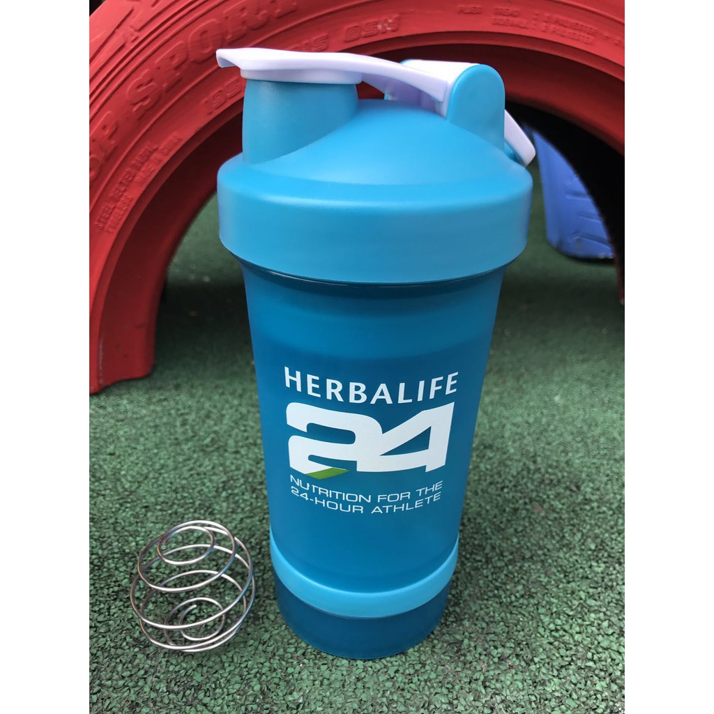 Bình lắc shake 3 ngăn HBL, 3 ngăn đựng, dung tích 700ml, có lò xo,