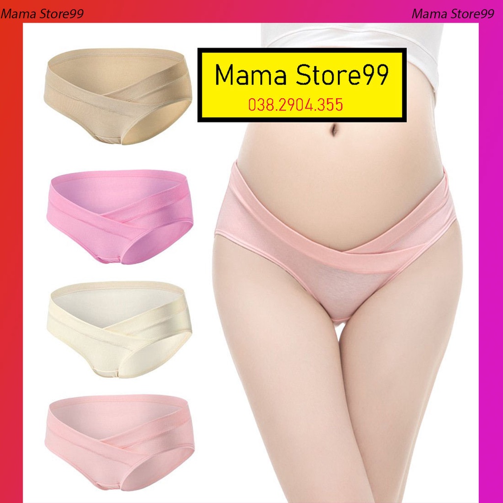 Quần Lót Bầu Cạp Chéo Cotton Co Giãn Kháng Khuẩn Spring Túi Zíp V0033 Mama Store99