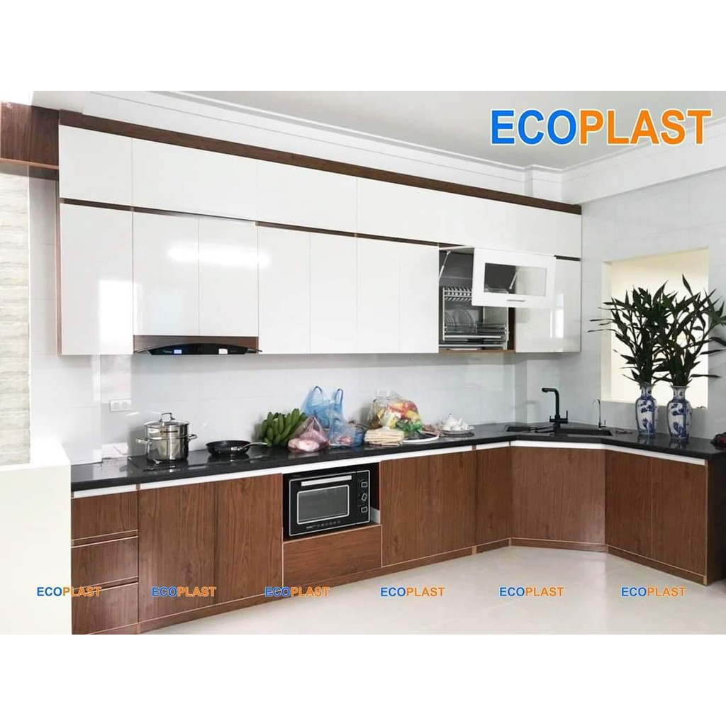 tủ bếp nhựa cứng cao cấp ecoplast - vincoplast