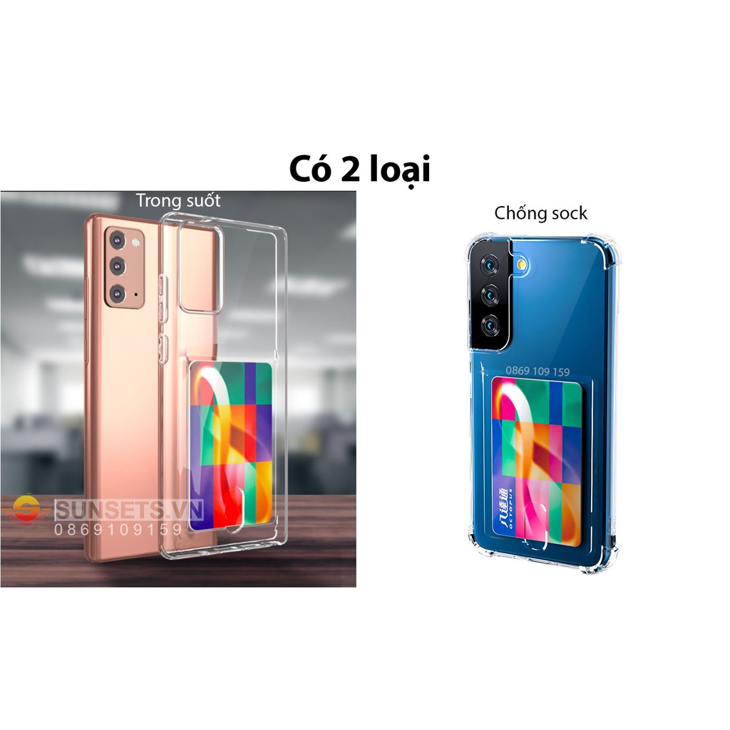 Ốp lưng Samsung S22/ S21 Ultra/ Note 20/ Note 10+/ S10 Plus/ Note 9/ Note 8 ngăn ví đựng thẻ ATM