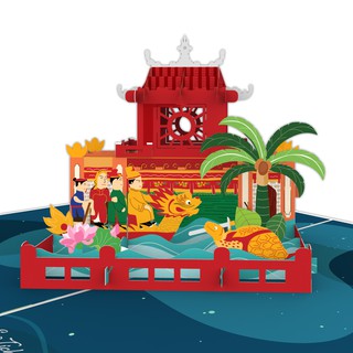 Thiệp 3D pop up Rối Nước