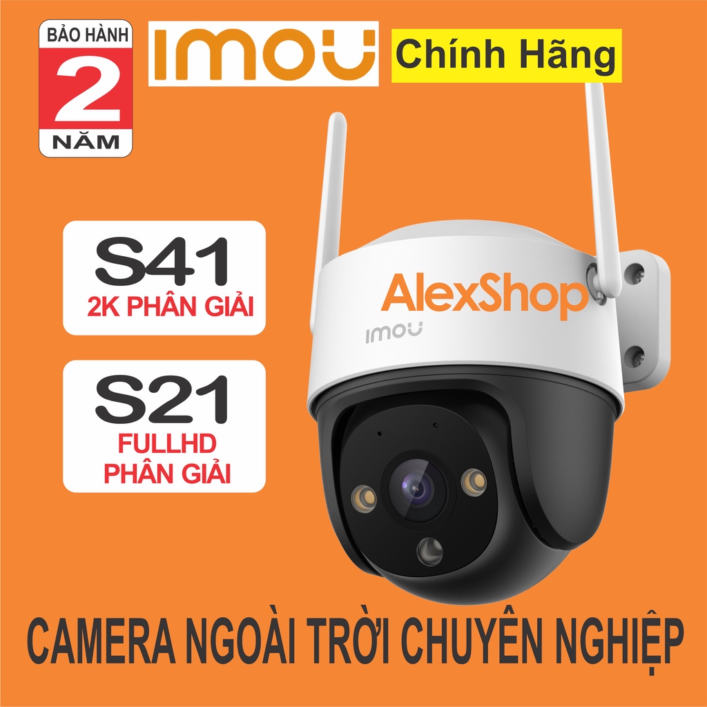 [Chính Hãng] Camera Imou S41 / S21 4M 2M Ngoài trời Thông Minh Xoay 360 Nhỏ Gọn Zoom 3x Xoay 360 Độ