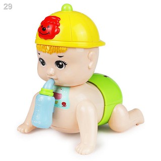 Đồ chơi trẻ em, âm thanh và cử động, bé bò nửa tuổi 6 8 7 tháng xếp hình em trai gái 0 1