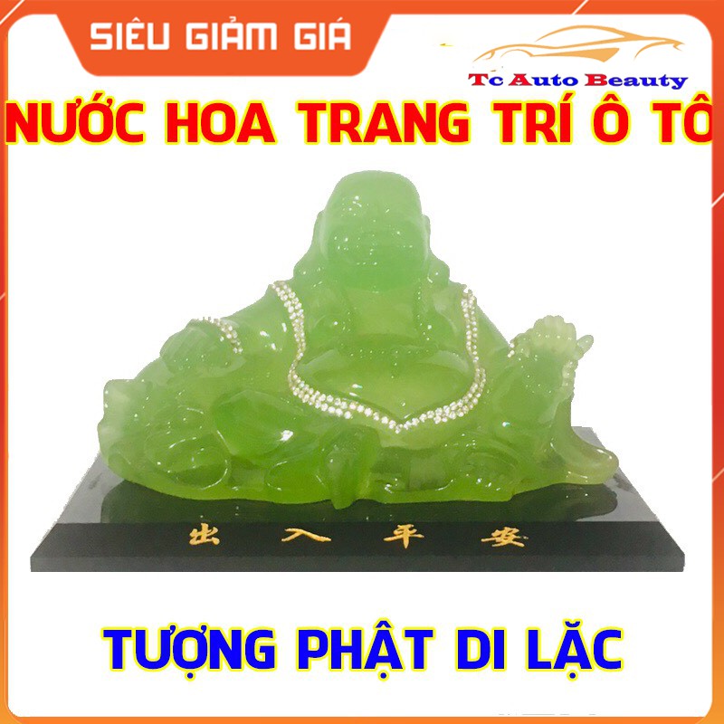 Nước hoa ô tô tượng phật di lặc mỉm cười phúc hậu đặt trên taplo xe hơi, bàn làm việc cao cấp - sang trọng -TC AUTO