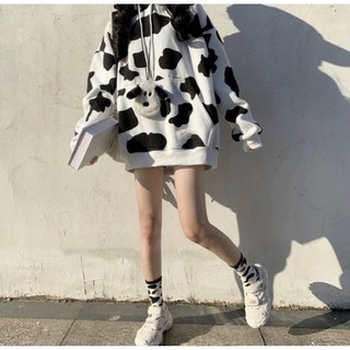 Áo hoodie bò sữa
