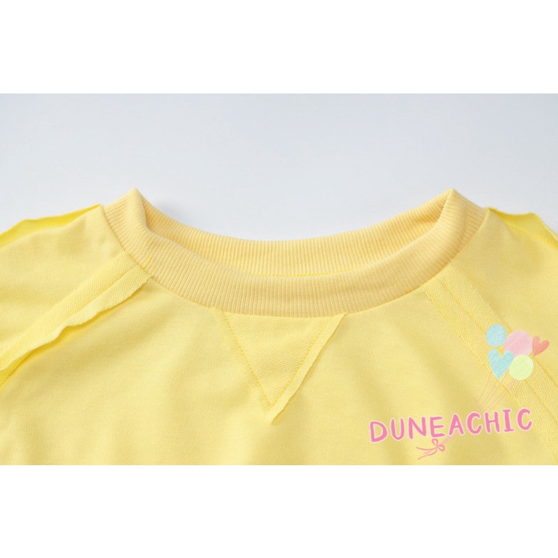 DUNEA Bộ Áo Sweater Dài Tay + Quần Short Xinh Xắn Dành Cho Nữ