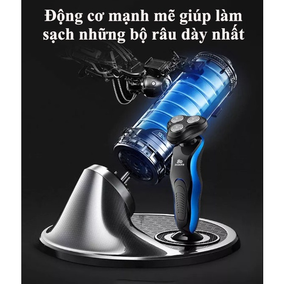Máy cạo râu 3 trong 1 8D SHAVER tích hợp cạo râu, cắt tóc, tỉa lông mũi giúp bạn dễ dàng làm đẹp tại nhà