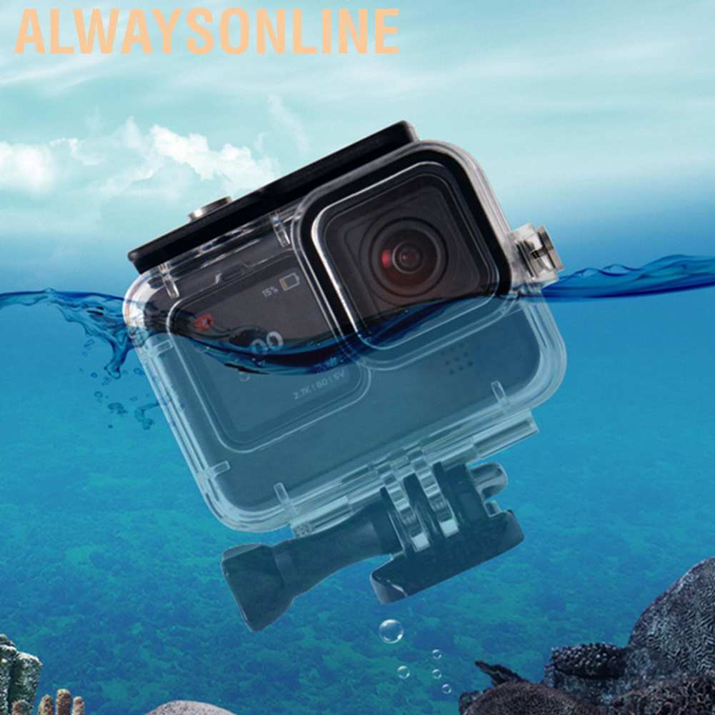 Alwaysonline Camera Waterproof Diving Case Underwater 45M Depth Protect Housing Shell for GoPro hero9