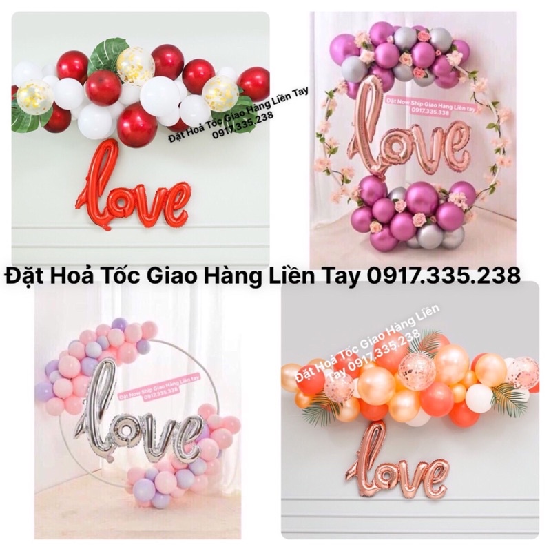 Set bóng chữ love siêu xinh Thật lộng lẫy khi sét bóng này vào ngày Đám Cưới Hoặc Sinh Nhật Xinh Lung Linh