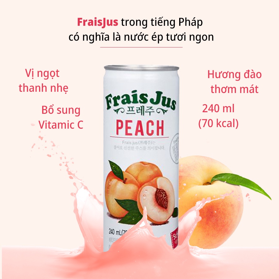 [Set 6 Lon] Nước Ép Frais Jus Frais Jus Hallabong Hàn Quốc 240ml/lon - K2V Shop