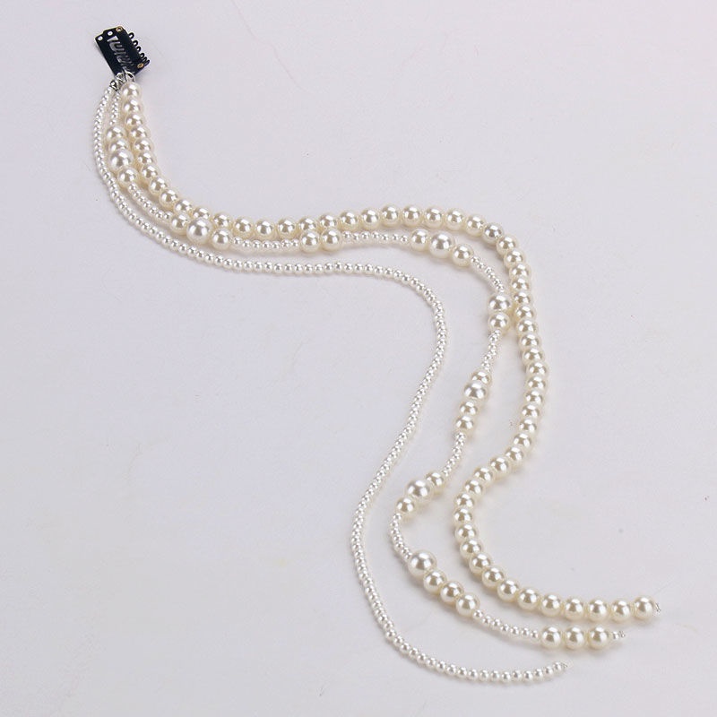 Dây Cột Tóc Dạng Chuỗi Hạt Ngọc Trai Dài Phong Cách Nhật Hàn Cổ Điển Thời Trang Cho Nữ