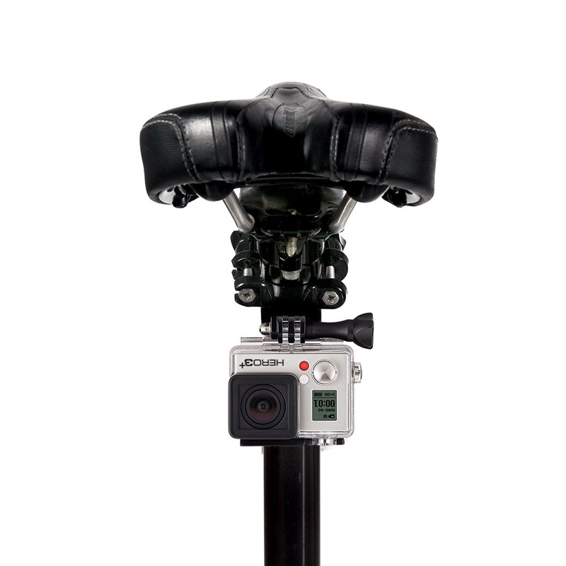 GOPRO Giá Kẹp Gắn Yên Xe Đạp Bằng Kim Loại Với Ốc Vít Kim Loại 3 Chiều Tùy Chỉnh Cho Go Pro Sports Camera