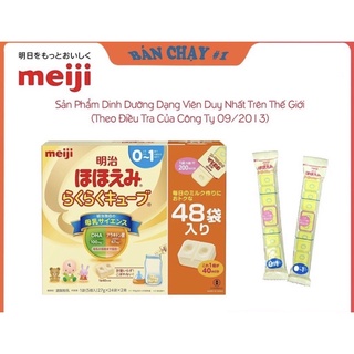 Sữa Meiji dạng thanh số 1-3 hộp 24 thanh 648g date 6/2022