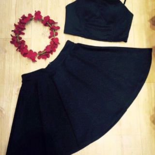 set áo yếm váy xòe