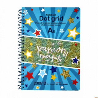 (Combo 5 cuốn) Sổ lò xo đơn KLONG A5 Dot Grid ruột chấm 70/76; MS: 968 [Sổ Klong]