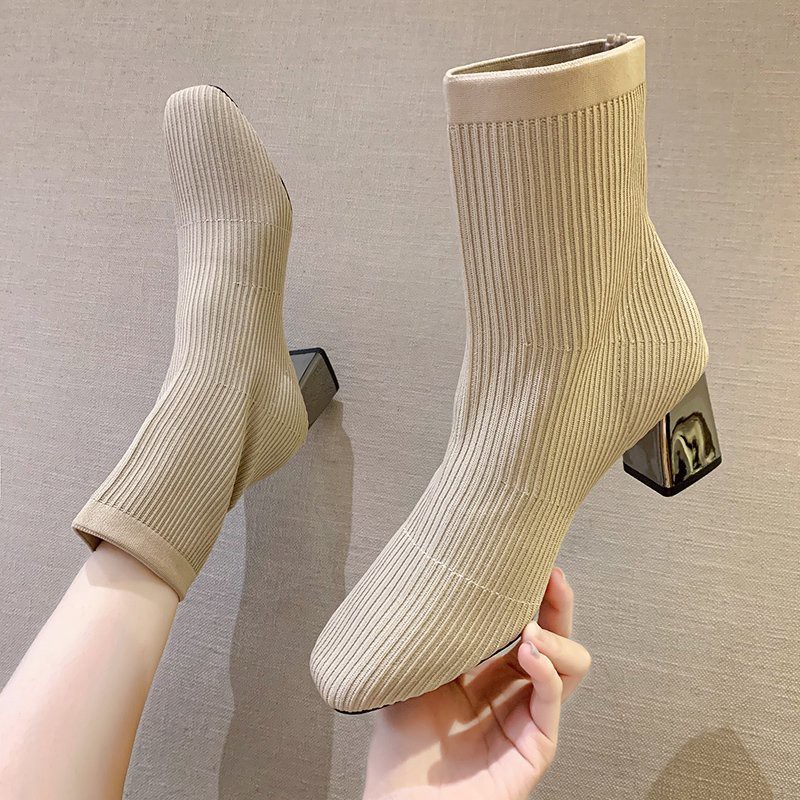 T18 Boot cổ cao chất len ôm chân