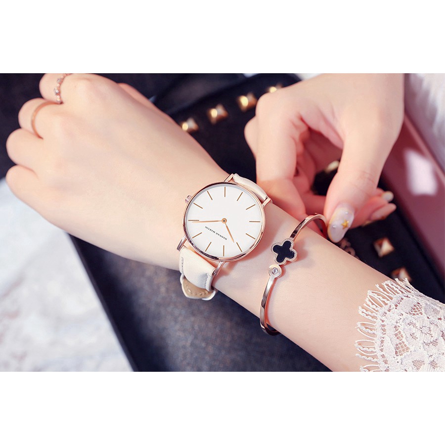 Đồng Hồ Nữ Hannah Martin 100% Thời Trang đồng hồ cặp Couple Watch Women