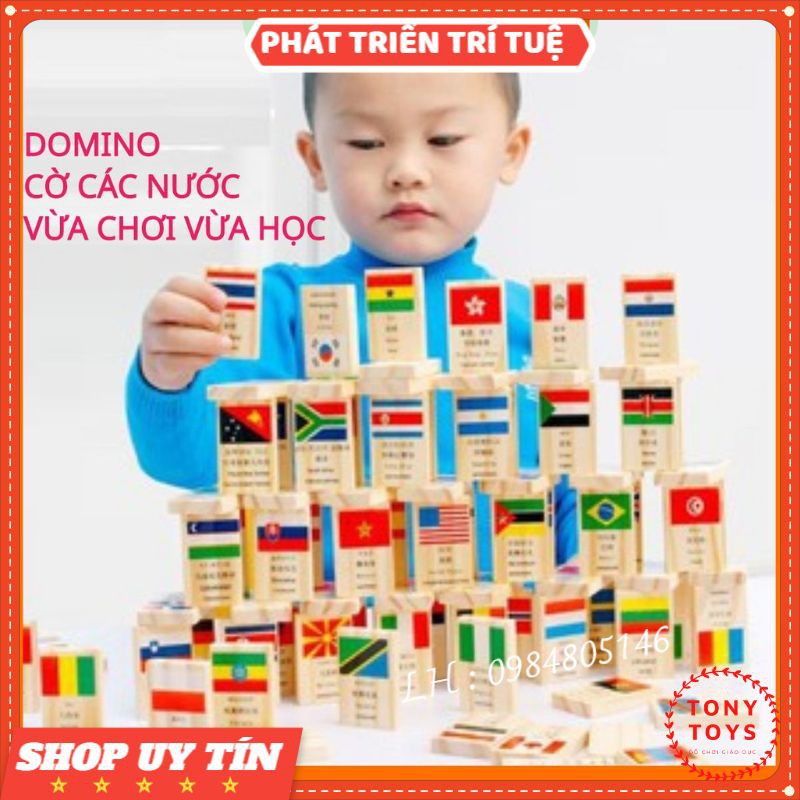 Đồ Chơi Domino 100 Lá Cờ Các Quốc Gia Các Nước Trên Thế Giới Cho Bé