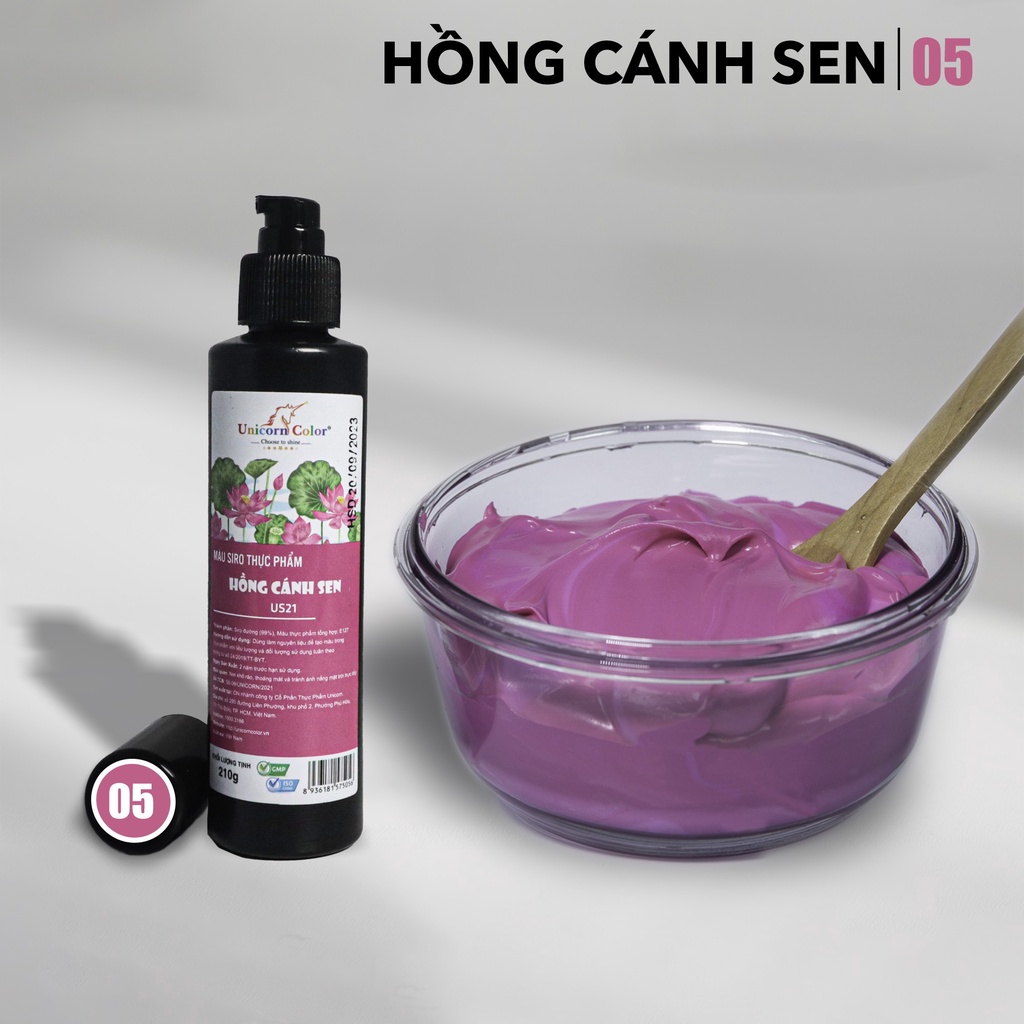 Màu Thực Phẩm Hồng Cánh Sen UNICORN Không Đắng 210gr A05