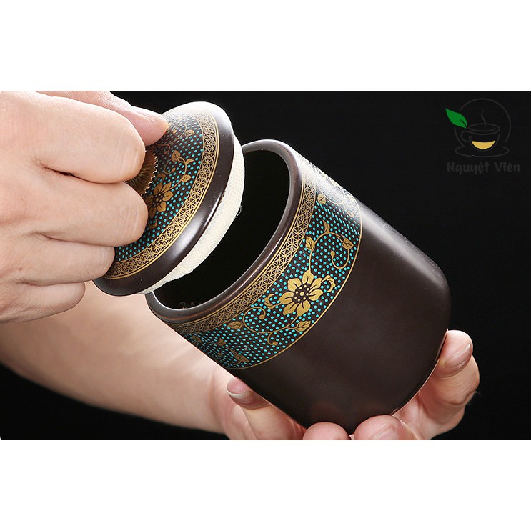 Bộ Ấm Chén Pha Trà Hoa Mai Hình Cối Xay Chất Liệu Gốm Sứ Cao Cấp Ấm Chén Nguyệt Viên | BigBuy360 - bigbuy360.vn