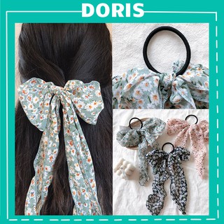 Cột tóc nơ Vải Hoa dễ thương - DORIS HOUSE