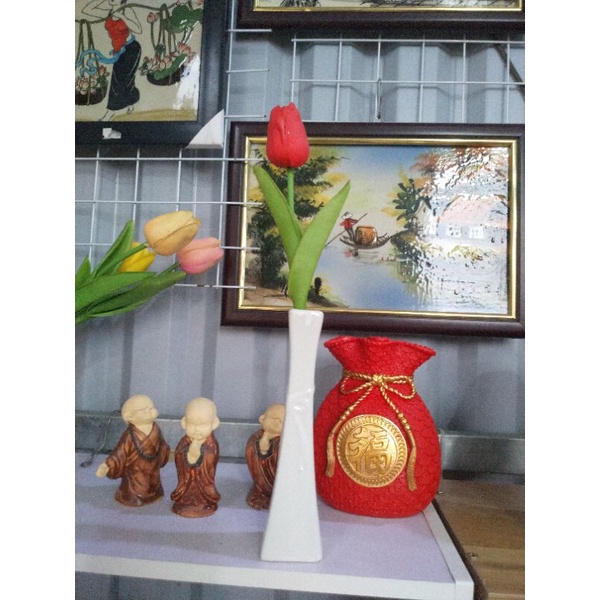 Lọ cắm hoa 1bông cao 18cm(k bao gồm hoa)