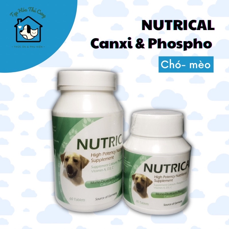 Viên uống Canxi cho chó mèo Nutrical