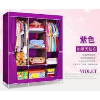 Tủ vải 3 buồng 8 ngăn trơn