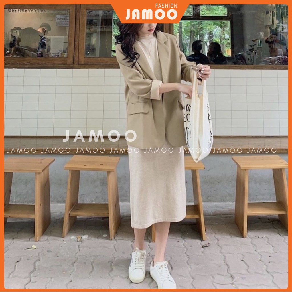 ÁO BLAZER TÂY XINH HÀN QUỐC 2 LỚP, ÁO VEST NỮ JAMOO (ảnh thật/sẵn/video)