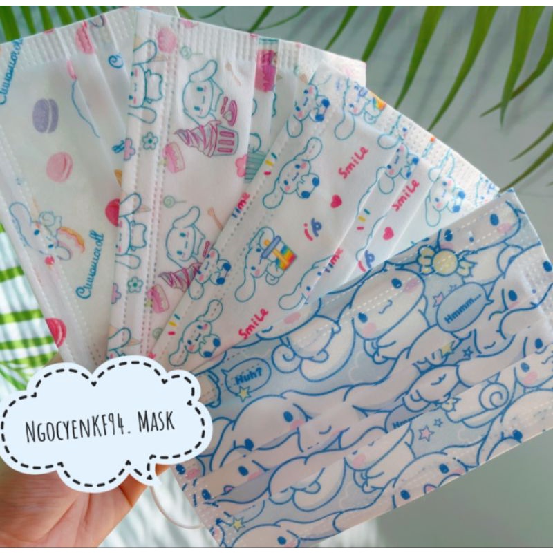[ Túi 10 Chiếc ] Khẩu Trang Y Tế Hoạ Tiết Siêu Dễ Thương Size Người Lớn