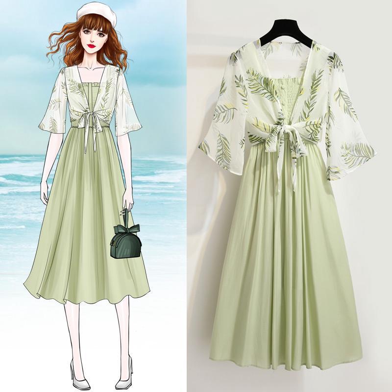 40-100kg☀M-4xl☀ Bộ Đầm Hai Mảnh Phong Cách Ngoại Cỡ Cho Phụ Nữ 200kg | BigBuy360 - bigbuy360.vn