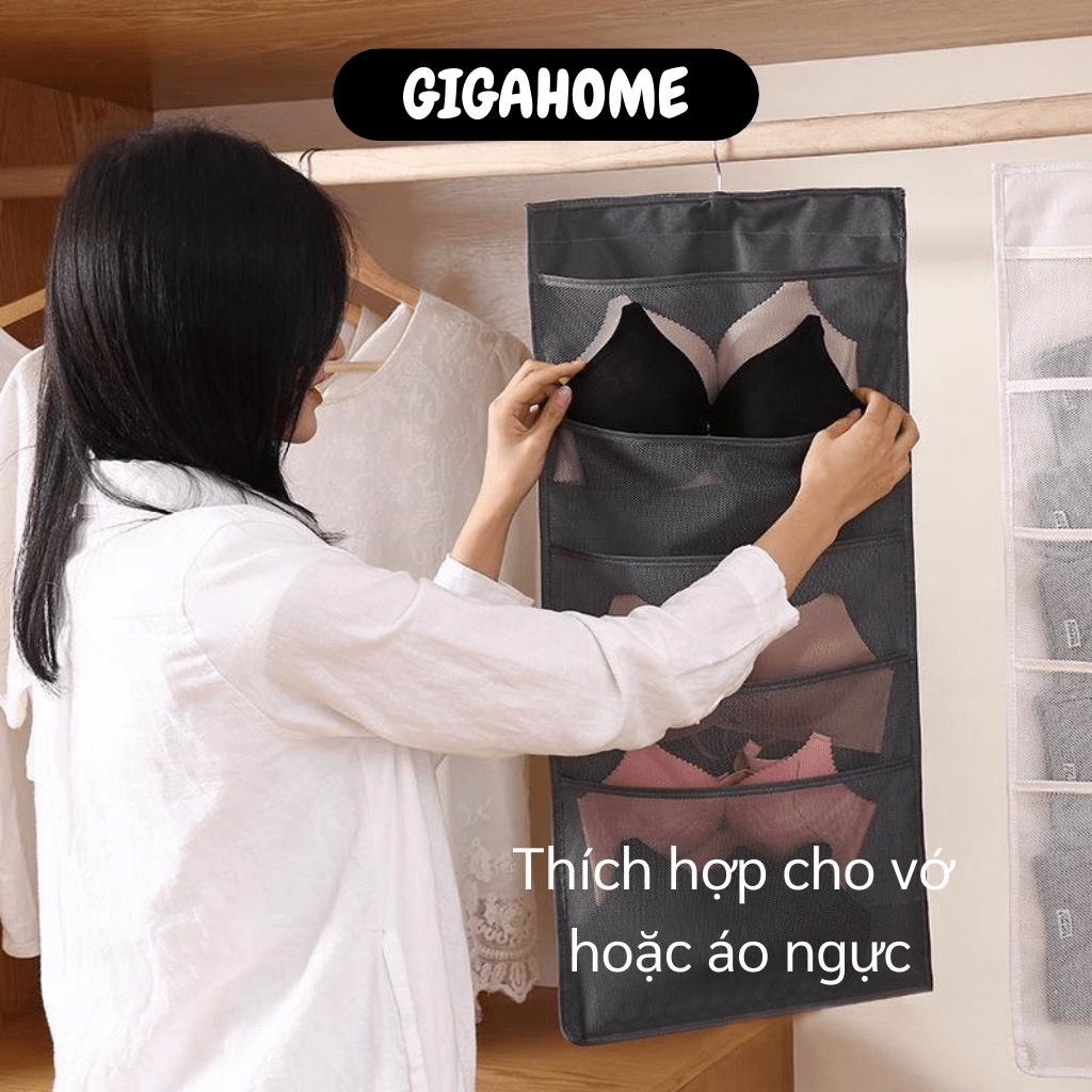 Túi Đựng Đồ Lót GIGAHOME Túi Treo Đồ Lót, Vớ Nhiều Ô Tiết Kiệm Không Gian Tủ 6652