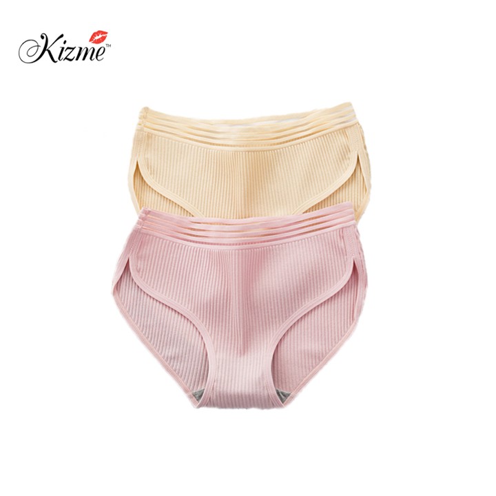 Quần lót nữ gân tăm viền chéo KIZME KQG02 | BigBuy360 - bigbuy360.vn