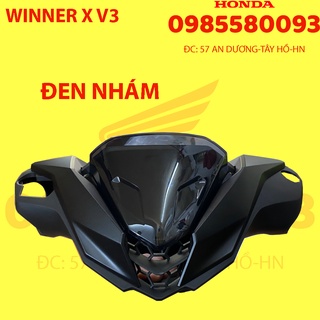 Dàn áo, vỏ đầu, nhựa nhám winner x v3 màu đen nhám