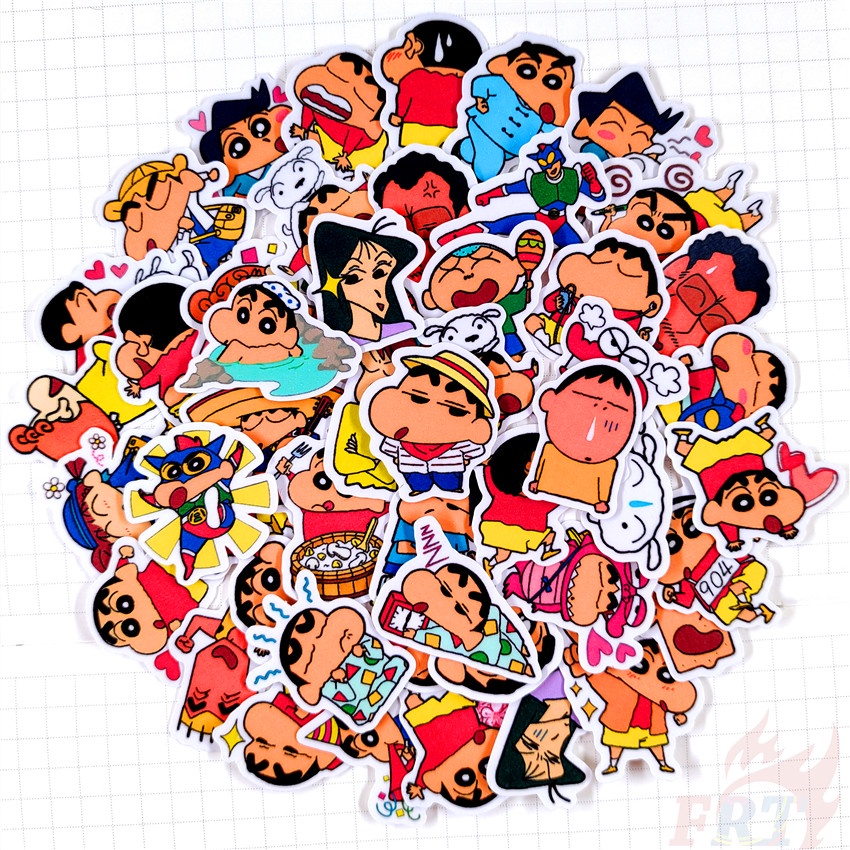 ★★★ Sticker Dán Trang Trí Nhật Ký Hình Cậu Bé Bút Chì Shin-chan Q-5 ★★★ Bộ 50 Miếng Dán Trang Trí Album Thời Trang DIY Kích Thước 2~3cm