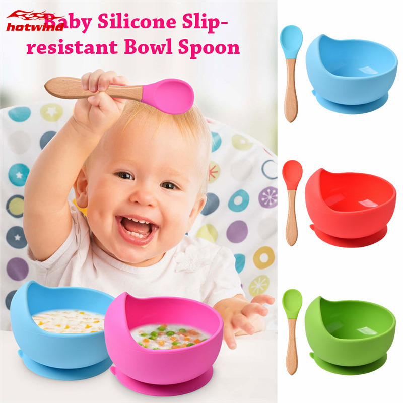 HW Bát Ăn Silicon Có Tay Cầm Chống Trượt Cho Bé