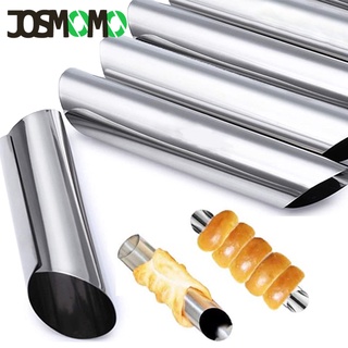 JOSMOMO 8 cái Cannoli Hình thức bánh Horn Khuôn thép không gỉ Ống Cannoli Vỏ kem Khuôn bánh ngọt Khuôn nướng bánh