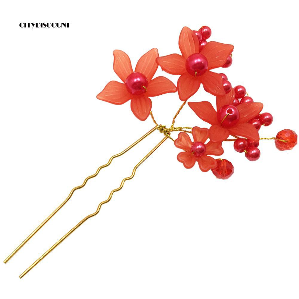 Trâm cài tóc hình hoa lấp lánh