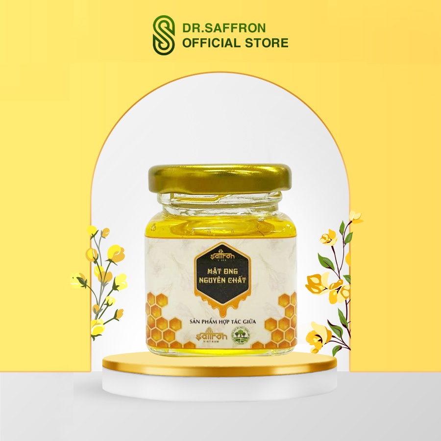 Mật Ong Nguyên Chất thương hiệu Saffron Việt Nam lọ thủy tinh dung tích 50ml