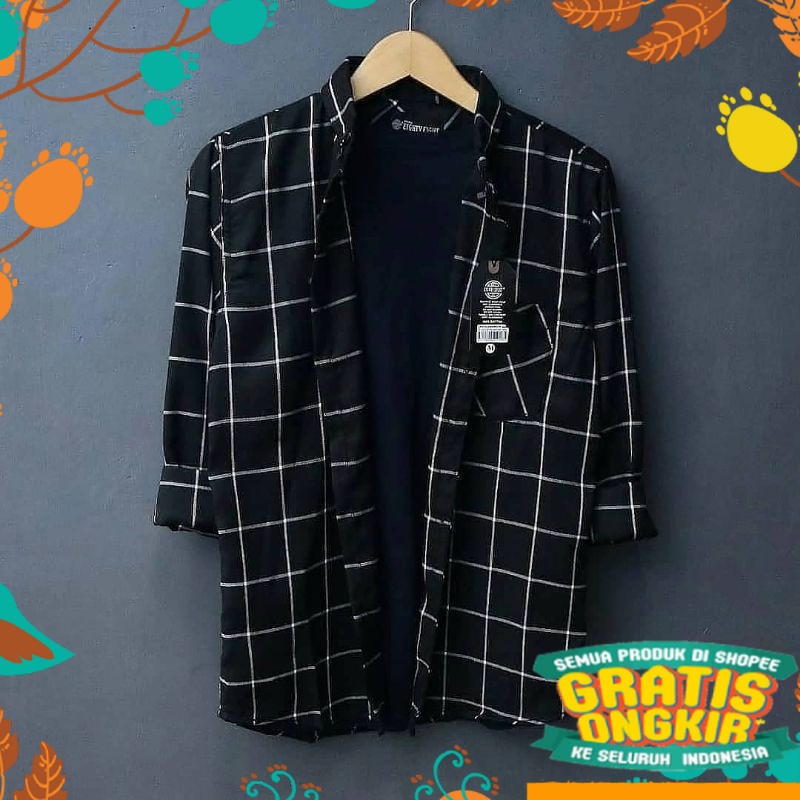 Áo Sơ Mi Flannel Cỡ Lớn Màu Xanh Lá / Hồng / Xanh Dương / Vàng Kim Mẫu GAN Xman James Giản Dị Distro Cho Nam