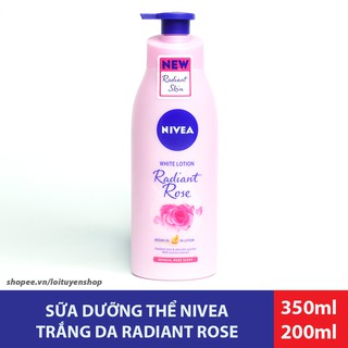 Sữa dưỡng thể NIVEA trắng da hương hoa hồng (200ml & 350ml)