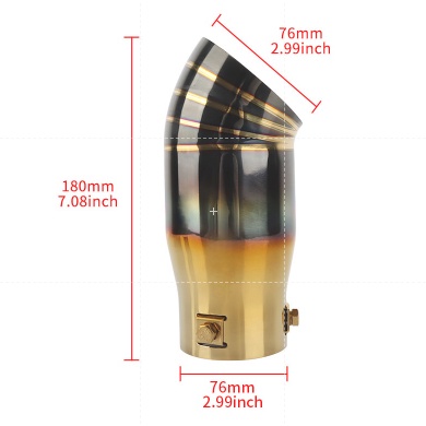 Ống Xả Bằng Titan 64mm 76mm JDM Gắn Đuôi Xe Hơi chụp ống pô ô tô Ống pô xe hơi