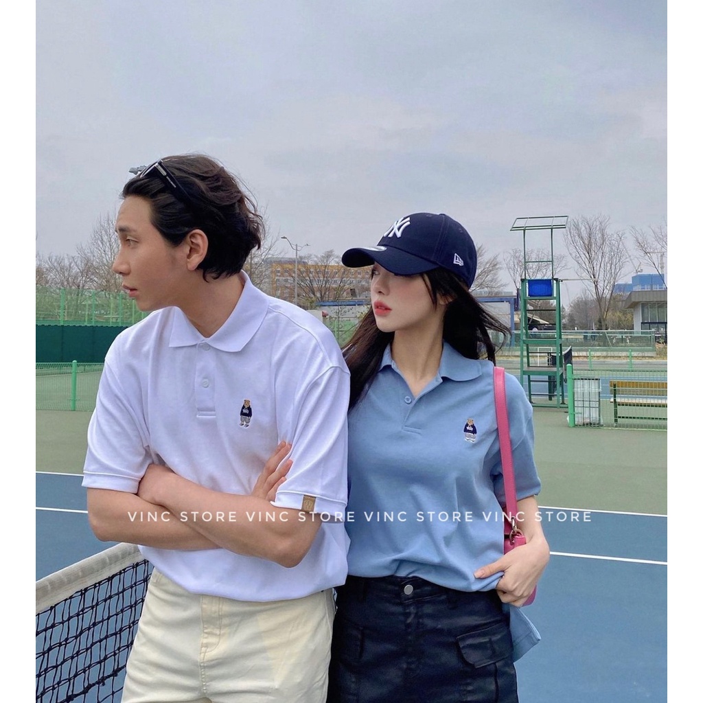 Áo thun Unisex Form rộng Polo Whoau chính hãng Korea Season 2023